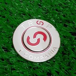Metal golf coin with custom logo