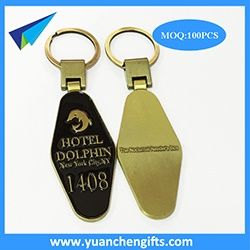 Gold plated keychains with custom logo