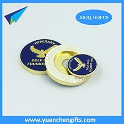 40MM Coin with full color course score card logo