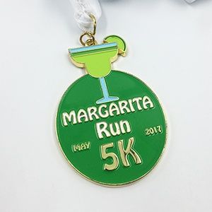 Running sports medals with ribbon