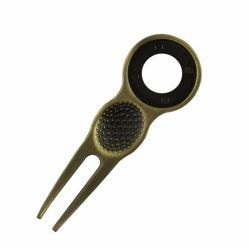 Metal brass magnetic golf divot tool with four magnets