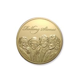 custom logo souvenir coins with golden finish