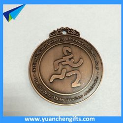 High quality custom  zinc alloy medal with ribbon