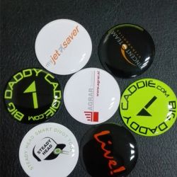 Full color printing metal golf ball markers