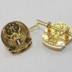 High quality brass gold metal badge