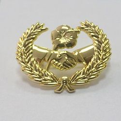 High quality brass gold metal lapel pin