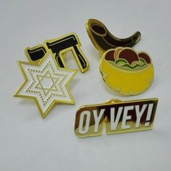 Funny design enamel pins with gold plated