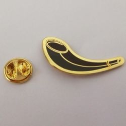 Cigar shaped metal lapel pins with gold plating