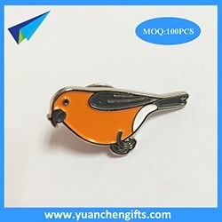 Bird shape lapel pin