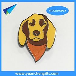 Cute dog shape badge