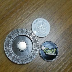 40MM embossed golf coin magnetic ballmarkers