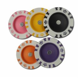 Different color plastic magnetic golf poker chip