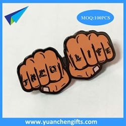 Fist shape lapel pin
