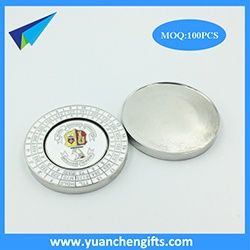 High quality metal magnetic poker chip golf ballmarkers