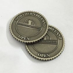 Metal embossed coin with custom logo