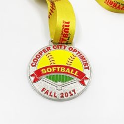 Custom softball medals