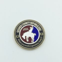 custom enamel pin logo coin