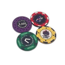 custom poker chip with different number
