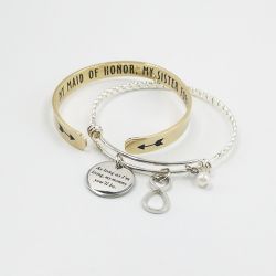 Stainless steel Jewelry engraved logo bracelet