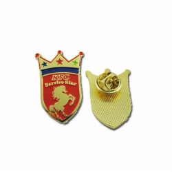 Branded customized logo crown shape metal badge lapel pin