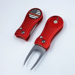 Ready to ship red color golf divot tool
