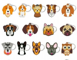 Custom 2d Soft Pvc Keychain Key Chain logo Soft Rubber Keychains Silicone Keyring Rubber Personalized 3d Customized KEY CHAIN