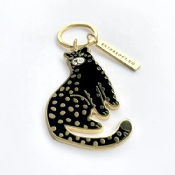 Custom Metal Animal Simple Hard Enamel Gold Keychain