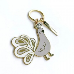 Custom Metal Animal Simple Hard Enamel Gold Keychain
