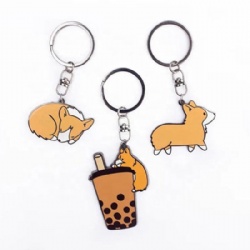 Custom Metal Animal Simple Hard Enamel Gold Keychain