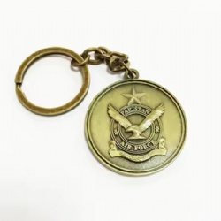 Wholesale Custom Rotate Metal Embossed Keychain Custom Metal 3d Hollow Woodpecker Shape Keychain Gift